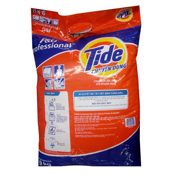 Tide Professional Powder Laundry Detergent 9KG Export Horeco